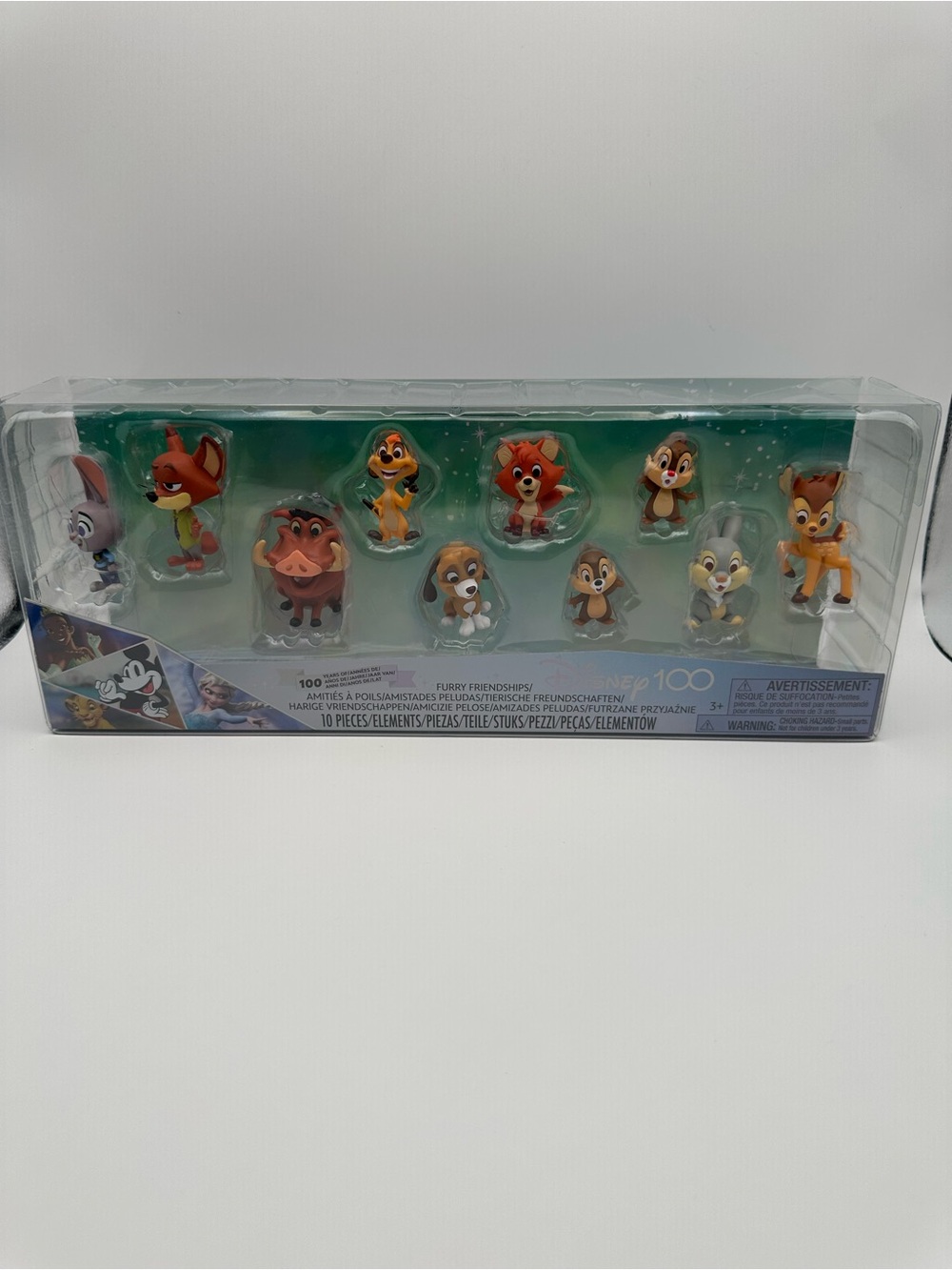 Disney Mini Figure Set in Green, Orange, Brown, Yellow, Gray